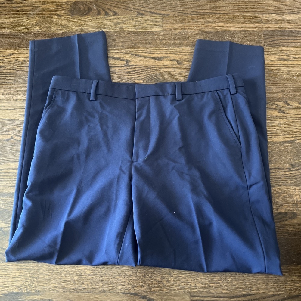 George Wrinkle Resistant Suit Pant Dark Navy 38x32 NWT
